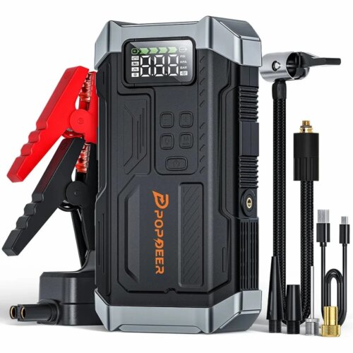 POPDEER PD-JA3 5000A 4w1 Booster Jump Starter, Kompresor, Powerbank, Latarka